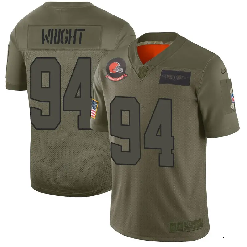 Nike Alex Wright Men's Limited Cleveland Browns Camo 2019 Salute to Service Jersey