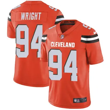 Nike Alex Wright Men's Limited Cleveland Browns Orange Alternate Vapor Untouchable Jersey