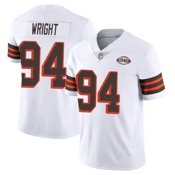 Nike Alex Wright Men's Limited Cleveland Browns White Vapor 1946 Collection Alternate Jersey