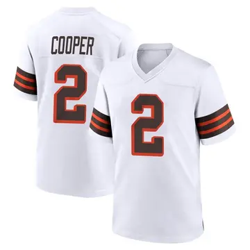 Nike Amari Cooper Men's Game Cleveland Browns White 1946 Collection Alternate Jersey