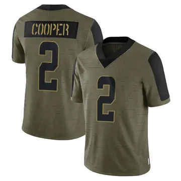 Nike Amari Cooper Men's Limited Cleveland Browns Olive 2021 Salute To Service Jersey