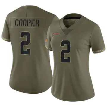 Nike Amari Cooper Women's Limited Cleveland Browns Olive 2022 Salute To Service Jersey