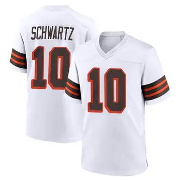 Nike Anthony Schwartz Men's Game Cleveland Browns White 1946 Collection Alternate Jersey