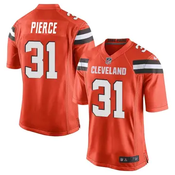 Nike Artavis Pierce Men's Game Cleveland Browns Orange Alternate Jersey