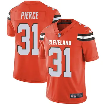 Nike Artavis Pierce Men's Limited Cleveland Browns Orange Alternate Vapor Untouchable Jersey