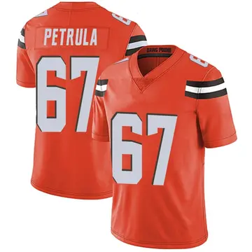 Nike Ben Petrula Men's Limited Cleveland Browns Orange Alternate Vapor Untouchable Jersey