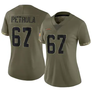 Nike Ben Petrula Women's Limited Cleveland Browns Olive 2022 Salute To Service Jersey