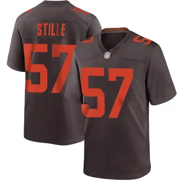 Nike Ben Stille Men's Game Cleveland Browns Brown Alternate Jersey