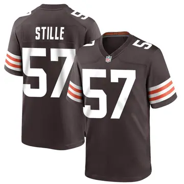 Nike Ben Stille Men's Game Cleveland Browns Brown Team Color Jersey