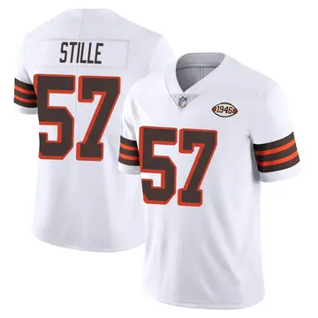 Nike Ben Stille Men's Limited Cleveland Browns White Vapor 1946 Collection Alternate Jersey