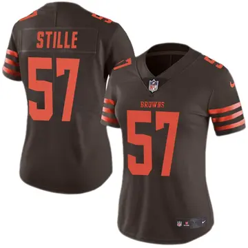 Nike Ben Stille Women's Limited Cleveland Browns Brown Color Rush Jersey