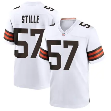 Nike Ben Stille Youth Game Cleveland Browns White Jersey