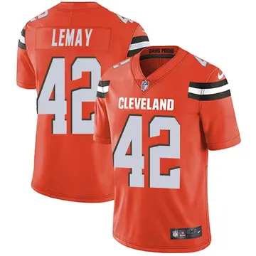 Nike Benny LeMay Men's Limited Cleveland Browns Orange Alternate Vapor Untouchable Jersey
