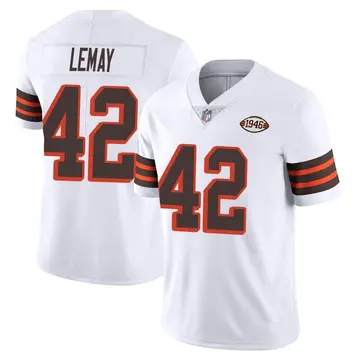 Nike Benny LeMay Men's Limited Cleveland Browns White Vapor 1946 Collection Alternate Jersey