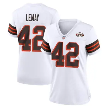 Nike Benny LeMay Women's Game Cleveland Browns White 1946 Collection Alternate Jersey