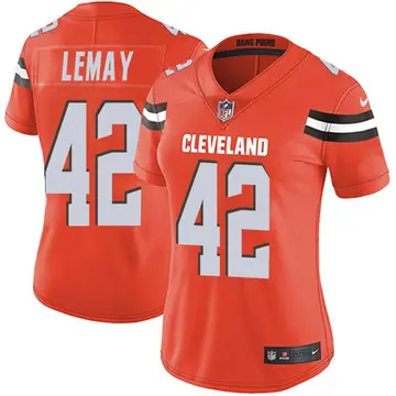Nike Benny LeMay Women's Limited Cleveland Browns Orange Alternate Vapor Untouchable Jersey