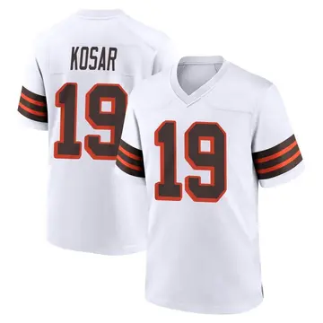 Nike Bernie Kosar Men's Game Cleveland Browns White 1946 Collection Alternate Jersey