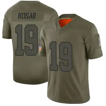 Nike Bernie Kosar Men's Limited Cleveland Browns Camo 2019 Salute to Service Jersey