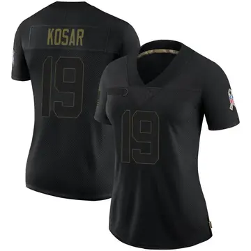 Nike Bernie Kosar Women's Limited Cleveland Browns Black 2020 Salute To Service Jersey