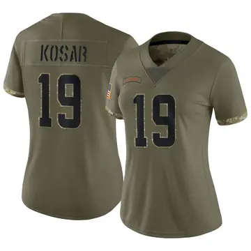 Nike Bernie Kosar Women's Limited Cleveland Browns Olive 2022 Salute To Service Jersey