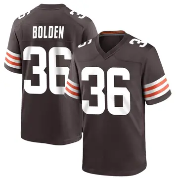 Nike Bubba Bolden Men's Game Cleveland Browns Brown Team Color Jersey