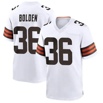 Nike Bubba Bolden Men's Game Cleveland Browns White Jersey