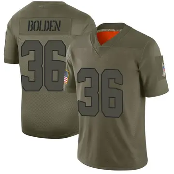 Nike Bubba Bolden Men's Limited Cleveland Browns Camo 2019 Salute to Service Jersey