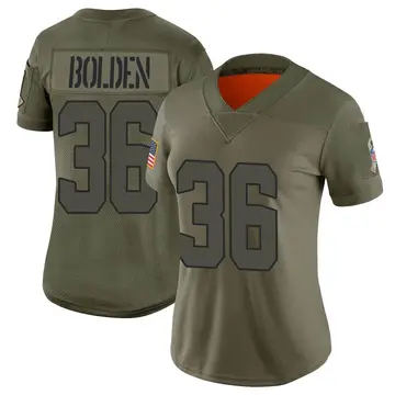 Nike Bubba Bolden Women's Limited Cleveland Browns Camo 2019 Salute to Service Jersey