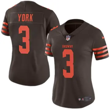 Nike Cade York Women's Limited Cleveland Browns Brown Color Rush Jersey
