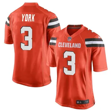 Nike Cade York Youth Game Cleveland Browns Orange Alternate Jersey