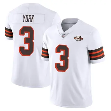 Nike Cade York Youth Limited Cleveland Browns White Vapor 1946 Collection Alternate Jersey