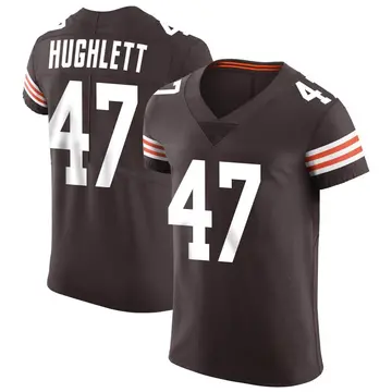 Nike Charley Hughlett Men's Elite Cleveland Browns Brown Vapor Jersey