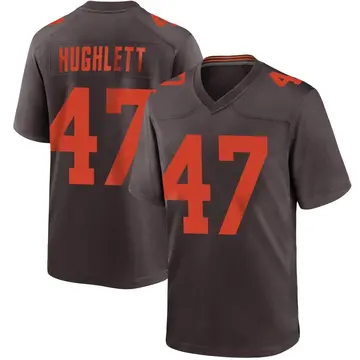 Nike Charley Hughlett Men's Game Cleveland Browns Brown Alternate Jersey