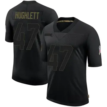 Nike Charley Hughlett Men's Limited Cleveland Browns Black 2020 Salute To Service Jersey
