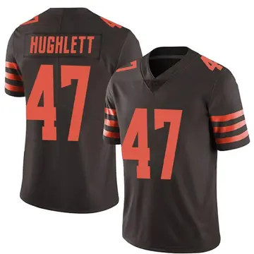 Nike Charley Hughlett Men's Limited Cleveland Browns Brown Color Rush Jersey