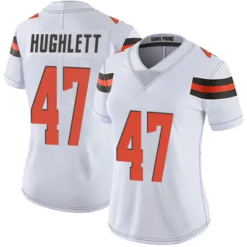 Nike Charley Hughlett Women's Limited Cleveland Browns White Vapor Untouchable Jersey