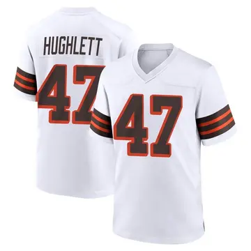 Nike Charley Hughlett Youth Game Cleveland Browns White 1946 Collection Alternate Jersey