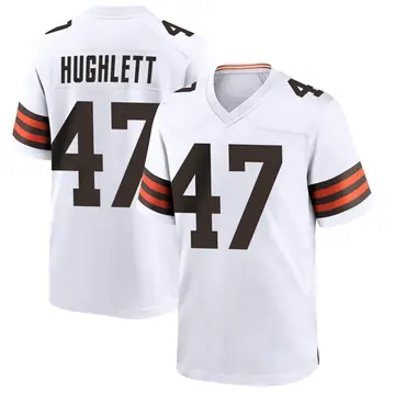 Nike Charley Hughlett Youth Game Cleveland Browns White Jersey