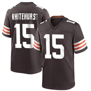 Nike Charlie Whitehurst Men's Game Cleveland Browns Brown Team Color Jersey
