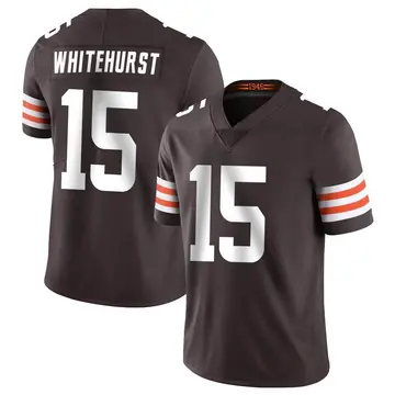 Nike Charlie Whitehurst Men's Limited Cleveland Browns Brown Team Color Vapor Untouchable Jersey