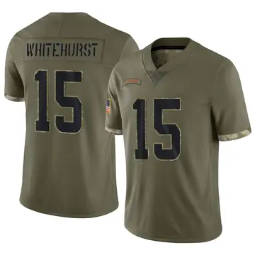 Nike Charlie Whitehurst Men's Limited Cleveland Browns Olive 2022 Salute To Service Jersey