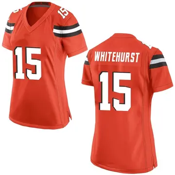 Nike Charlie Whitehurst Women's Game Cleveland Browns Orange Alternate Jersey