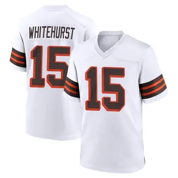 Nike Charlie Whitehurst Youth Game Cleveland Browns White 1946 Collection Alternate Jersey