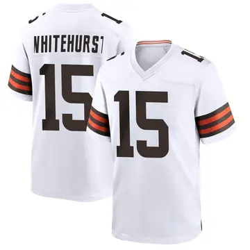 Nike Charlie Whitehurst Youth Game Cleveland Browns White Jersey