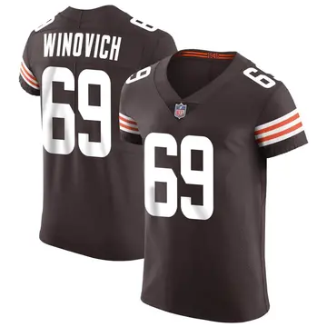 Nike Chase Winovich Men's Elite Cleveland Browns Brown Vapor Jersey