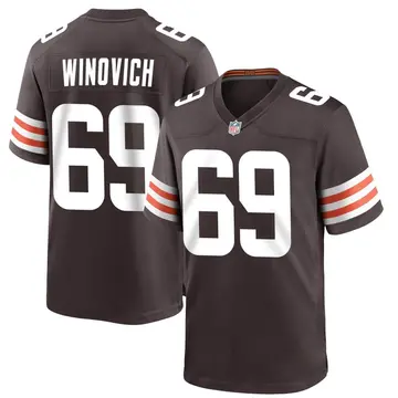 Nike Chase Winovich Men's Game Cleveland Browns Brown Team Color Jersey