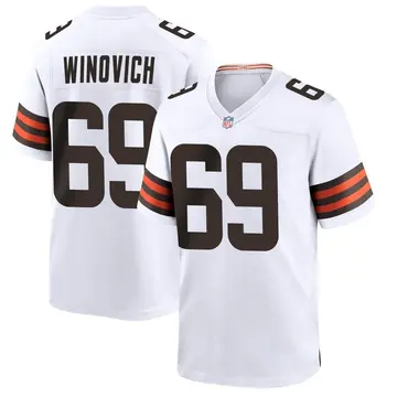 Nike Chase Winovich Men's Game Cleveland Browns White Jersey