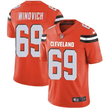 Nike Chase Winovich Men's Limited Cleveland Browns Orange Alternate Vapor Untouchable Jersey