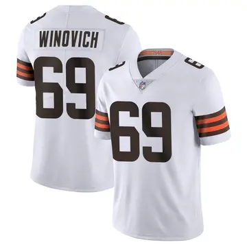 Nike Chase Winovich Men's Limited Cleveland Browns White Vapor Untouchable Jersey