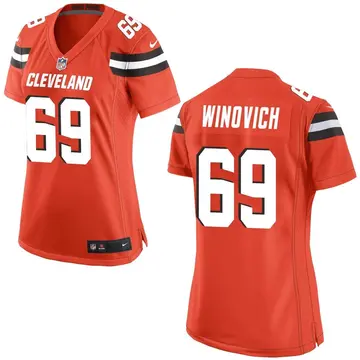 Nike Chase Winovich Women's Game Cleveland Browns Orange Alternate Jersey